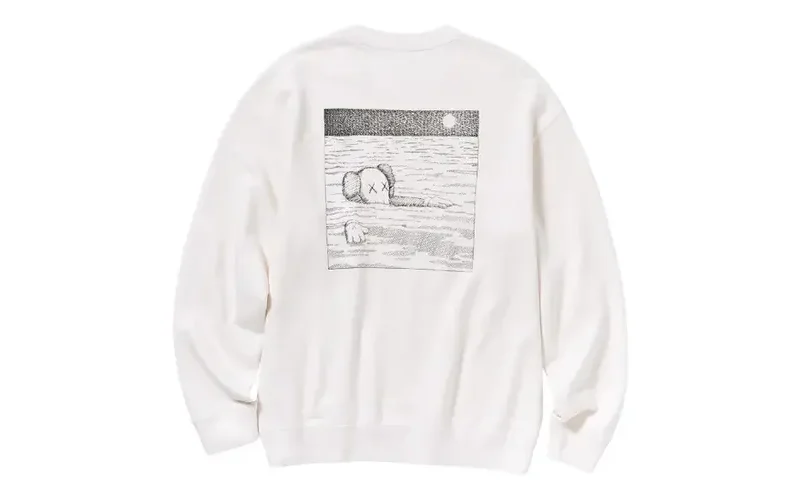 KAWS x Uniqlo Longsleeve Sweatshirt Off White BFF