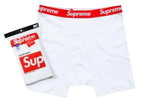 Bokserki Supreme Białe (4-pack)