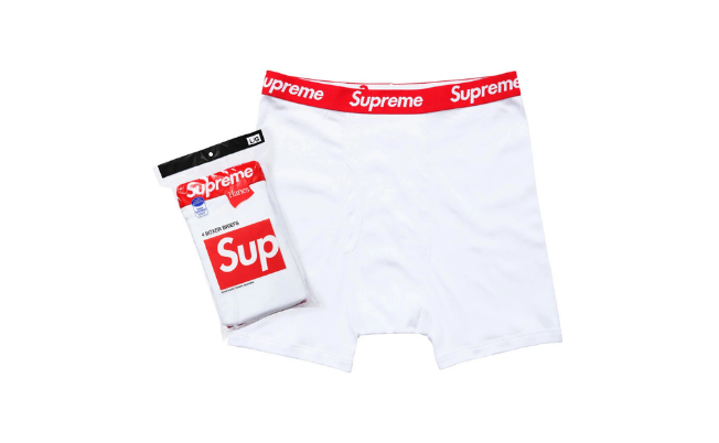 Bokserki Supreme Hanes Białe (4-pack)
