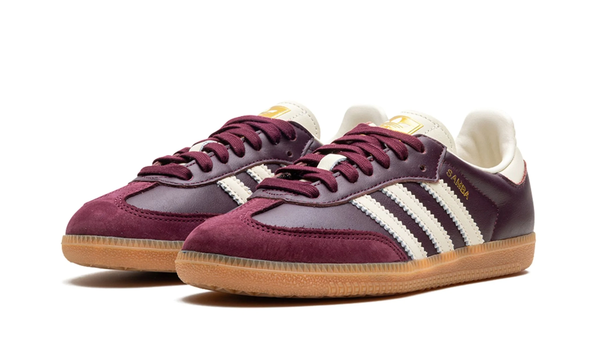 Adidas Samba OG Maroon Metallic Gold