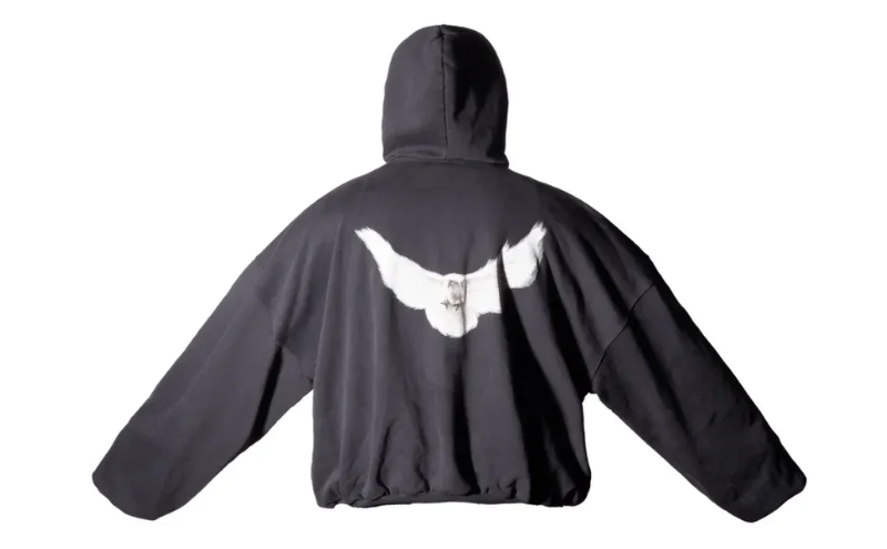 Yeezy Gap Balenciaga Dove Hoodie Washed Black Los Angeles Archives LAA