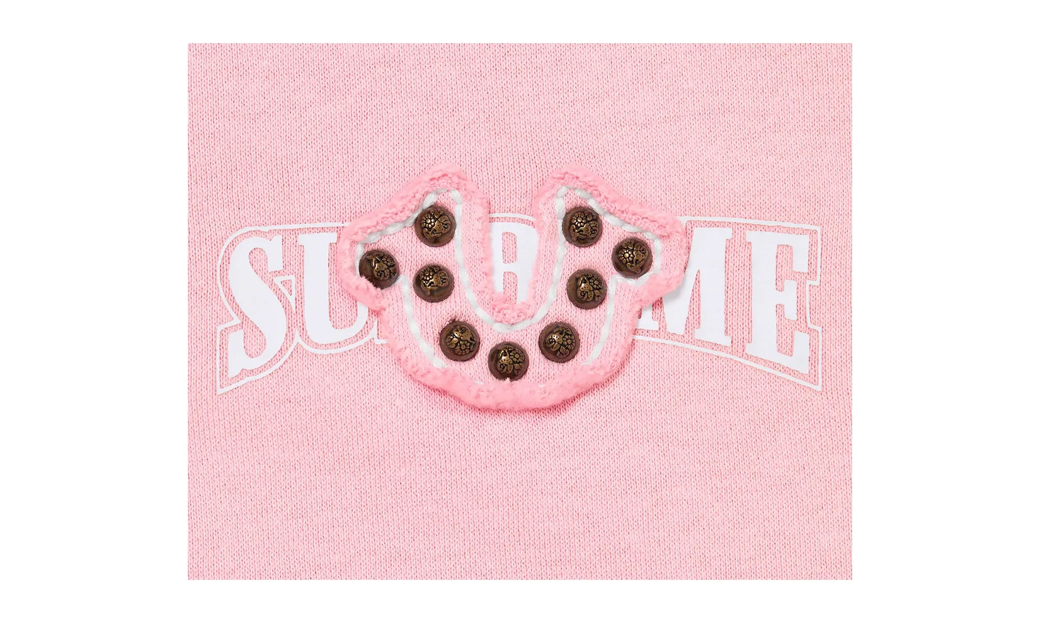 Supreme True Religion Zip Up Hooded Sweatshirt Pink - obrazek 3