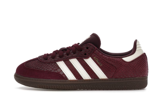 Adidas Samba OG Snakeskin Maroon Cream White