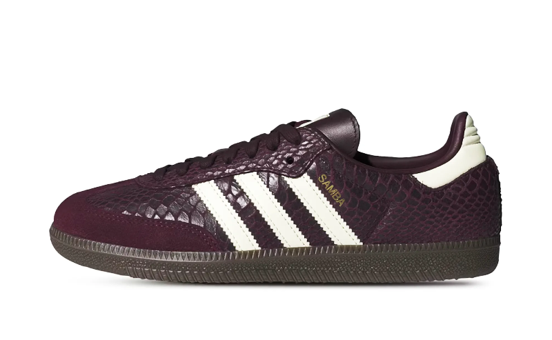 Adidas Samba OG Snakeskin Maroon Cream White