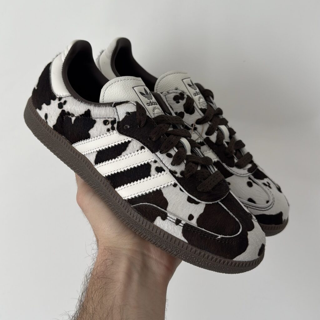 Adidas Samba OG Cow Print Dark Brown White