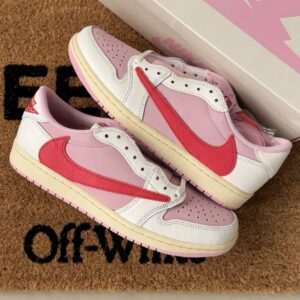 Air Jordan 1 Retro Low OG SP Travis Scott Sail Tropical Pink