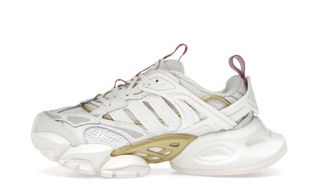 Adidas XLG Runner Deluxe Off White Gold Metallic Red