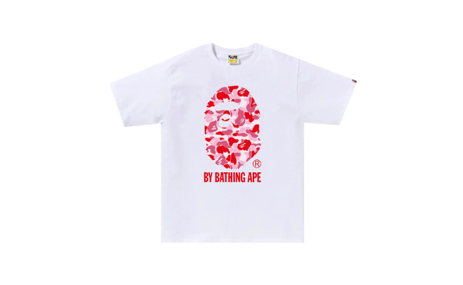 Bape ABC Camo By Bathing Ape Tee White Pink
